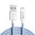 amazon basics Nylon Braided USB-A to Lightning Cable Cord, MFi Certified Charger for Apple iPhone 14, 13, 12,11, X, 8, 7, 6, 5, iPad Air, Pro, Mini, iPad | Sierra Blue, 1.02 meter – Offer World