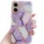 MVYNO Pretty Purple case for Phone 16 Cover | Gorgeous Marble Protective Fancy Cute Back case for Girls Women (Hard IMD TPU, case for iPhone 16, Purple) – Offer World