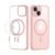 CEDO Magfit Cover for iPhone 13 / iPhone 14 (6.1 inch) | Mag-Safe Wireless Charging | Designed with Magnetic Lock Shockproof Phone Bumper Transparent Back Case Cover (Pink) – Offer World