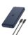 Spigen 20,000mAh, 22.5W Fast Charging Iconic Power Bank with 20W for 2 USB C Ports, 22.5W for 1 USB-A Port 20W, Included USB-C to USB-C Cable – Navy Blue – Offer World