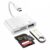 KIPZO® White SD Card Reader Type c Card Reader 3 in 1 USB C to SD Micro TF Card Reader USB 2.0 Camera Camera Memory Card Reader Adapter OTG Compatible with USB C Devices Android Laptop PC – Offer World