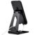 ELV Aluminum Adjustable Mobile Phone Foldable Tabletop Stand Dock Mount for All Smartphones, Tabs, Kindle, iPad (Black) – Offer World