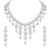 Atasi International Silver Plated Allure Diamond Necklace Set with Earrings for Women and Girls | Perfect for Party, Wedding, and Special Occasions – Offer World