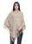 eWools Women’s Woollen Plain Solid Winter Wear Self Eye Design Poncho Jacket (Brown, XL) – Offer World