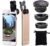 ANJIELO SMART 3 in 1 Cell Phone Camera Lens Kit 0.67x mm Wide Angle Macro Fisheye Lens Universal for Smart Phones iPhone Samsung Android (Black) – Offer World