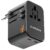 Ambrane Universal Travel Adapter Charger with 65W Laptop/MacBook Charging & Mobile Charging, Works Worldwide (EU,UK,USA,AUS,Others) AC Sockets, USB & Type C, International Adapter (ATA-02, Black) – Offer World