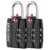 Docoss Metal Tsa 3 Digit Number Lock For Bag, Luggage, Travel (Black) – Set Of 2 | Zinc,Metallic Finishes | Black – Number Combination Tsa Lock For Luggage – Offer World