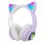 WK LIFE BORN TO LIVE-K8- Original with BIS Certified 5.3V Type C Jack Wireless/Wired Kids Headphones with Mic for Girls/Boys Gifts Cat Ear Bluetooth Online Learning School- Purple – Offer World