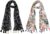 FABS COLLECTION™ Women’s Printed Chiffon Multicolored Scarf & Stoles with Pearl Tassels Set of 2 (C2-75) – Offer World