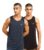 TECHNOSPORT Men’s Slim Fit Self-Design Scoop Neck Vest, Antimicrobial, Doublecool for Workout, Sports & Gym – Pack of 2 – Offer World