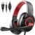 EKSA T8 Ps4 Gaming Wired Over Ear Headphones with Mic with Noise Canceling, Pc with Surround Stereo Sound, Led Light for Ps4, Pc, Laptop (RED) – Offer World