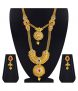 Asmitta Enchanting Red & Green Kundan Gold Plated Opera Style Double Strand Artificial Necklace Jewellery Set