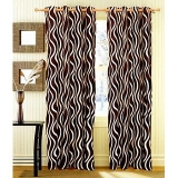 iLiv Brown Lehar Door Curtain 7Ft – 1Pc