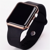 New Fashion Silica Gel Electronic Digital Touch Screen LED Watch – BLACK