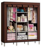 Multipurpose Collapsible and portable triple door Foldable Wardrobe/Cloth Stand/ Cloth Rack / Foldable Almirah