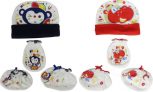 Aarushi Baby Mittens Booties Cap Combo Set  (Multicolor)