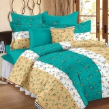 Ahmedabad Cotton 144 TC Cotton Double Floral Bedsheet