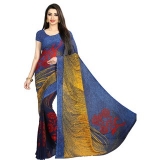 Anand Sarees Blue Color Faux Georgette Saree With Unstitched Blue Color Blouse Piece