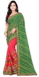 Embroidereds , Embellished Bandhej Poly Georgette Saree