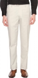 Arrow Regular Fit Men Beige Polyester Viscose Blend Trousers