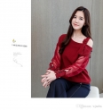Autumn long sleeve shirt women fashion woman blouses 2019 sexy off shoulder top solid women blouse shirt clothing female