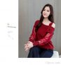 Autumn long sleeve shirt women fashion woman blouses 2019 sexy off shoulder top solid women blouse shirt clothing female
