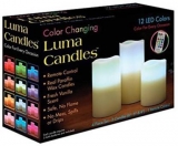 Avenue Luma Candles Candle  (White, Pack of 3)