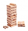 babyBaba Wooden building blocks Puzzle 51 Pcs Challenging 4pcs Dice Wooden Stacking Game Maths for Adults and Kids