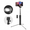 Blitzwolf BW-BS8 Extendable bluetooth Tripod Selfie Stick With LED Fill Light For Phone Sport Camera