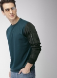 Teal Green Solid Sweatshirt