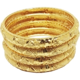 Gold Plated Women To Wear Designer Alloy Bangle Set