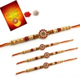 DANADIPA  Designer Greeting Card Rakhi,  Kumkum, chawal