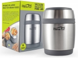 Home Puff Double Wall Vacuum Insulated- Stainless Steel 380 ml Flask  (Pack of 1, Silver, Grey)