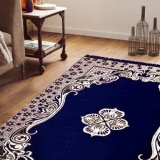 Edifice Couture Blue Chenille Carpet  (182 cm X 213 cm)
