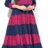 Ziyaa  Women Geometric Print Straight Kurta  (Pink)