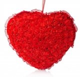 Dimpy Stuff Flower Heart Red – 55 cm  (Red)