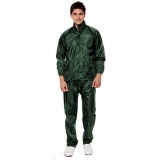Green Raincoat With Lower And Cap