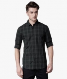 Highlander  Men Checkered Casual Spread Shirt