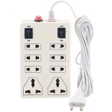 HK 8 SOCKET 2 SWITCH MINI STRIP EXTENSION CORD