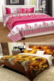 Home Pictures 120 TC Microfiber Double Printed Bedsheet