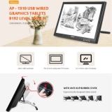 Alfawise AP – 1910 USB Wired Graphics Tablet 8192 Level 2000LPI – BLACK EU