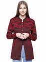 Matelco Womens Woollen Brown Buttoned Cardigan/Coat
