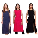 Meia multicoloured crepe designer kurti combo