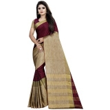 Meia Women Cotton Silk Striped Saree