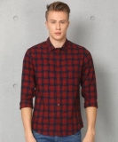 Metronaut  Men Checkered Casual Spread Shirt