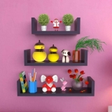 Onlineshoppee U Rack MDF Wall Shelf