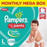 Pampers Pants Diapers Monthly Box Pack New – L