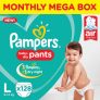 Pampers Pants Diapers Monthly Box Pack New – L