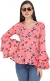 party bell sleeve floral woment top