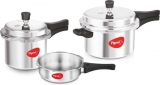 Pigeon Special Combo Pack 2 L, 3 L, 5 L Induction Bottom Pressure Cooker